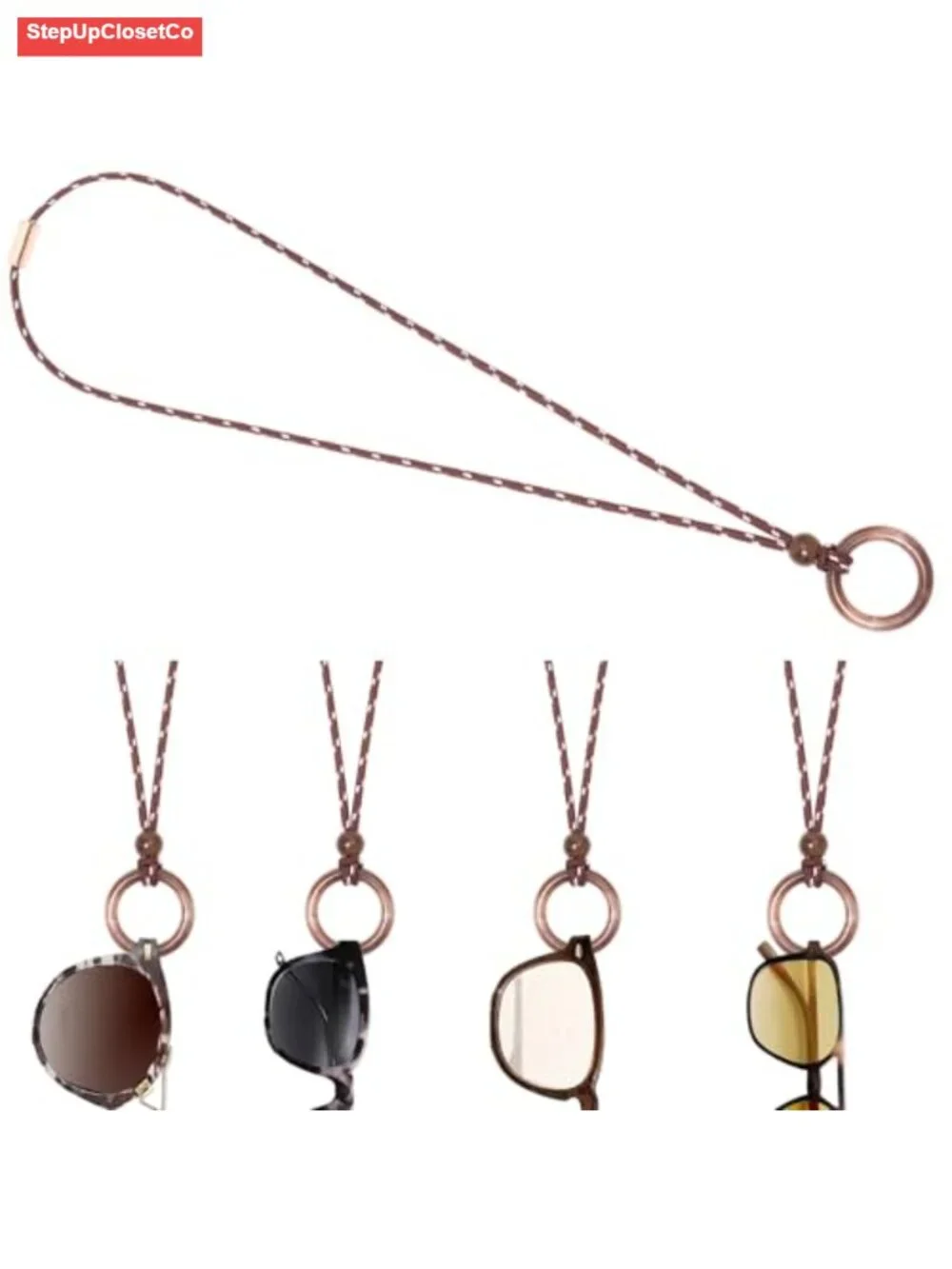 Nylon Eyeglass Holder Necklace Strap Glasses Chain for Women Men, Swivel Hook
